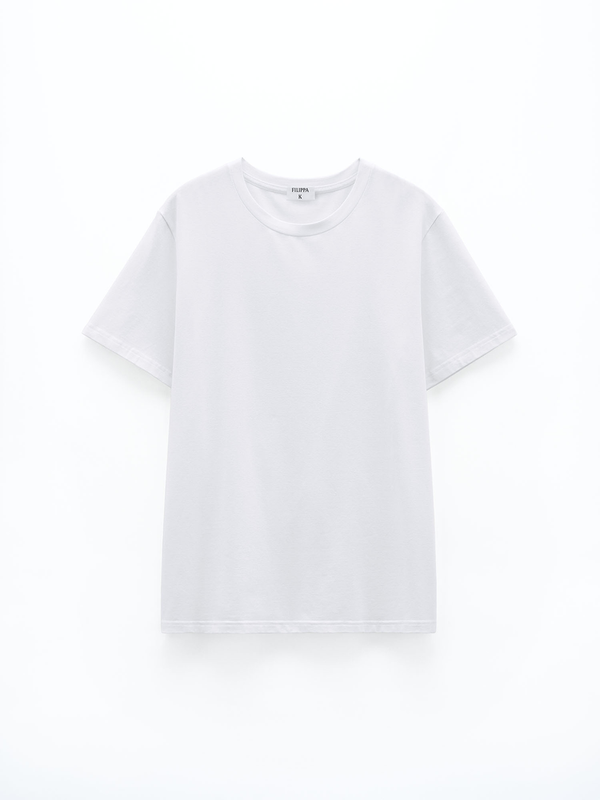 STRETCH COTTON TEE White