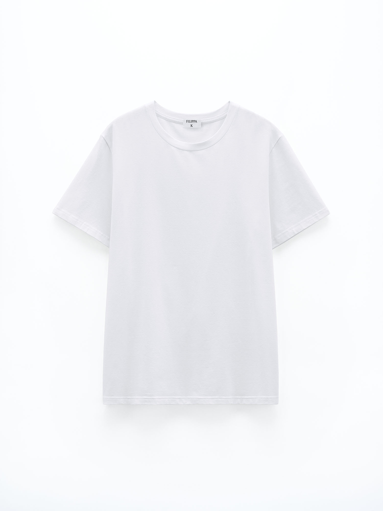 STRETCH COTTON TEE White