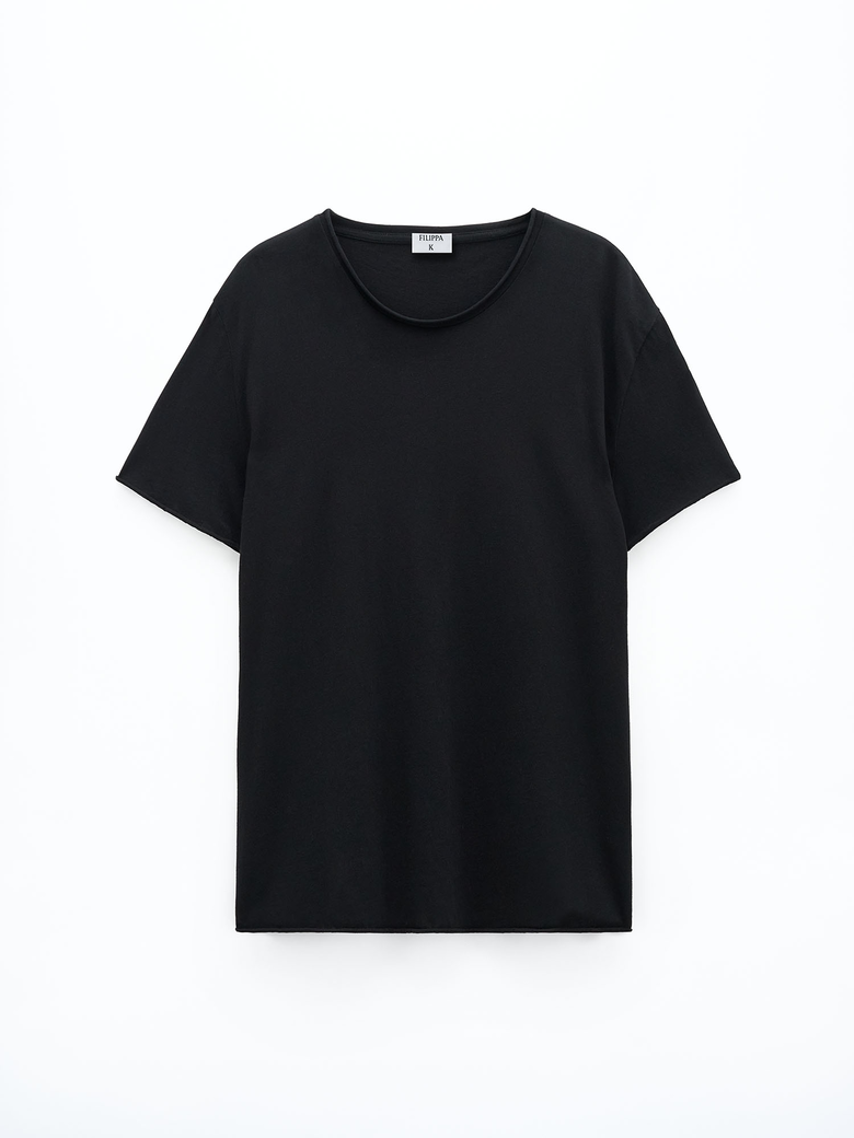 ROLL NECK TEE BLACK