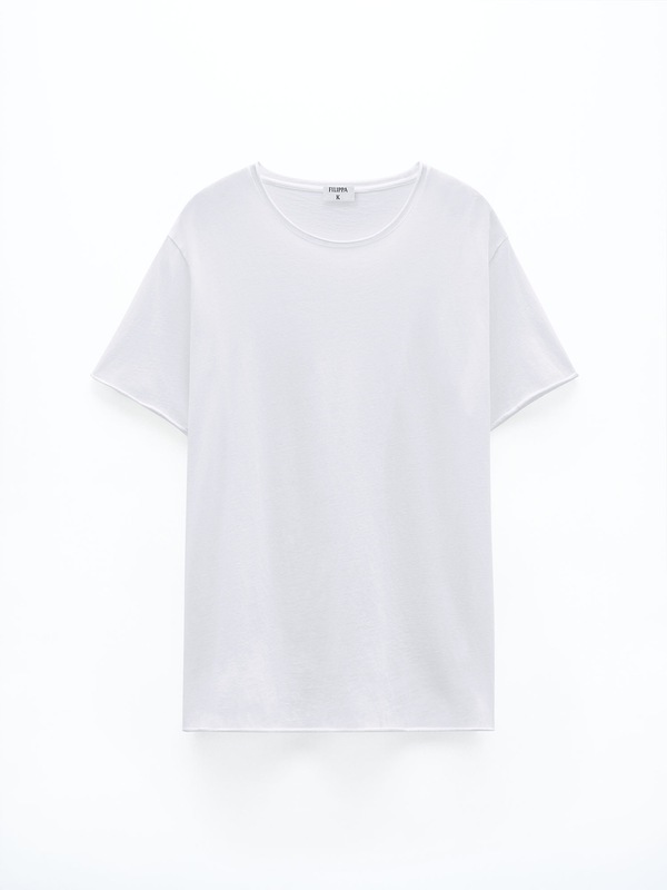 ROLL NECK TEE WHITE