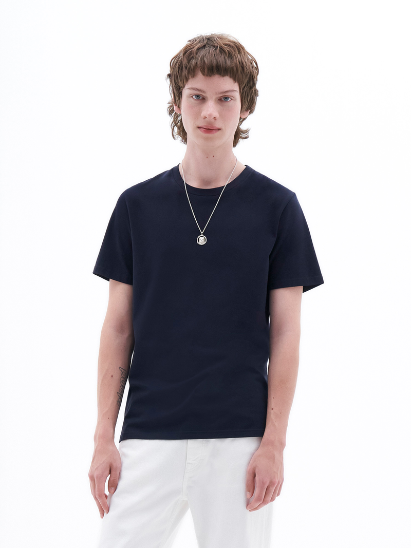 STRETCH COTTON TEE Navy